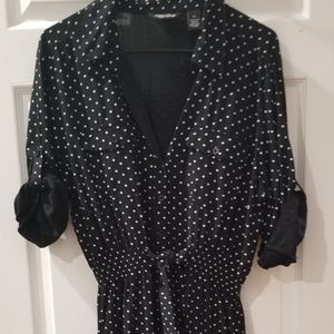 Sexy black & white polka dot dress